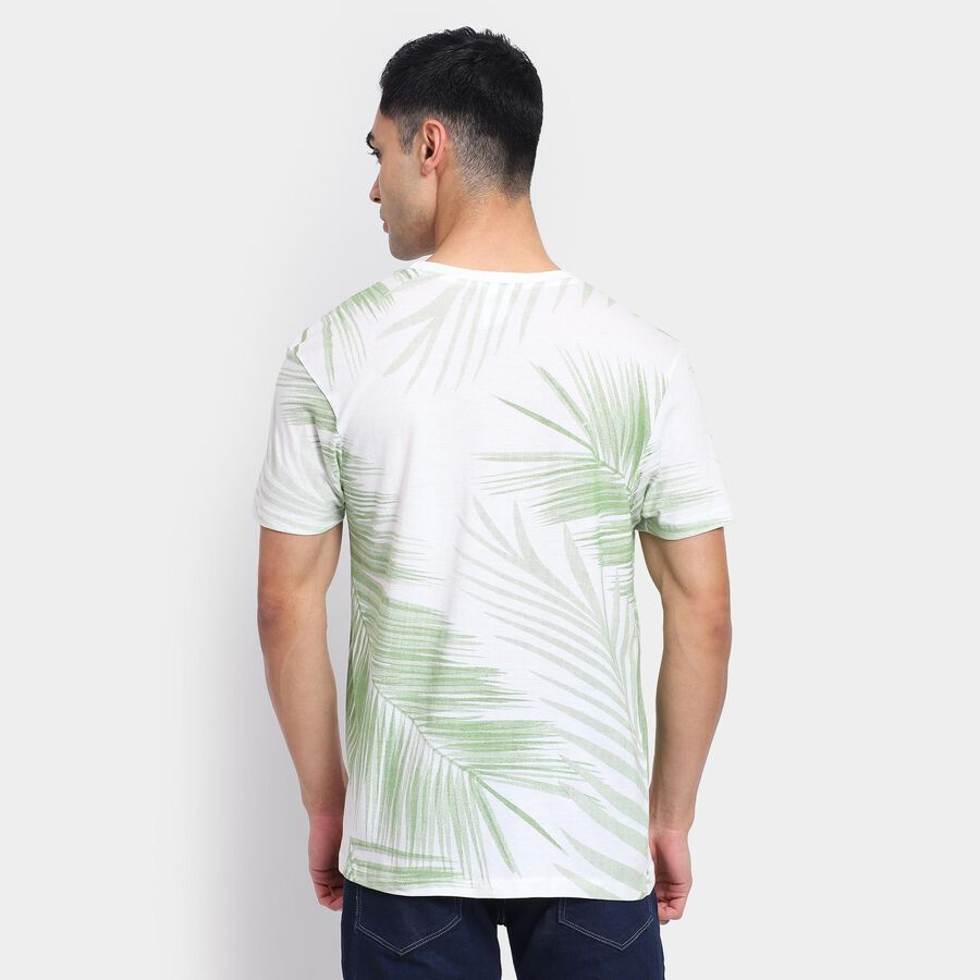 Men's 100% Cotton Round Neck Half Sleeves T-Shirt , Light Green, large image number null